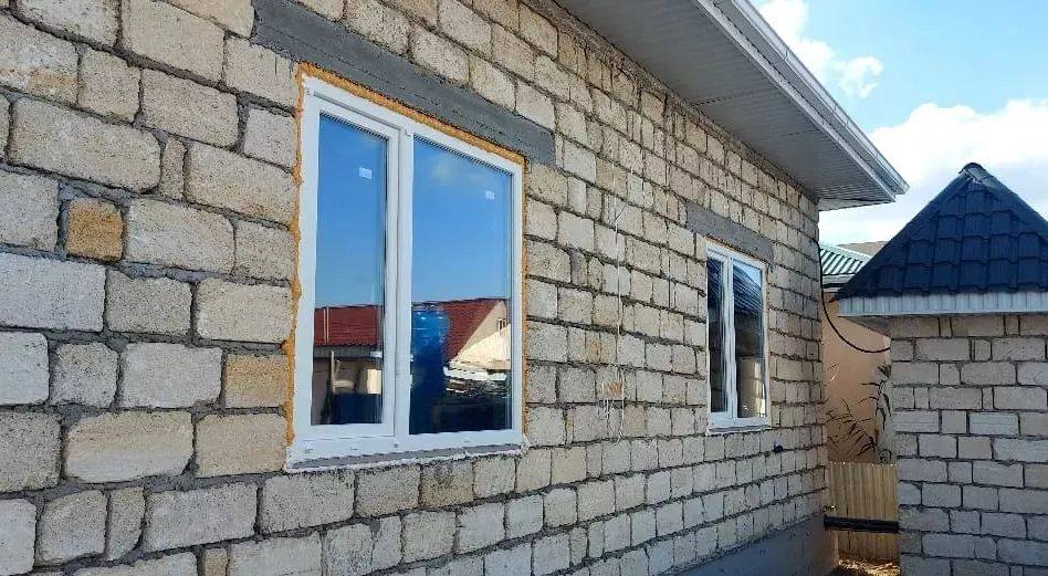 Турецкие пластиковые окна Galwin в частном доме из ракушечника, Атырау